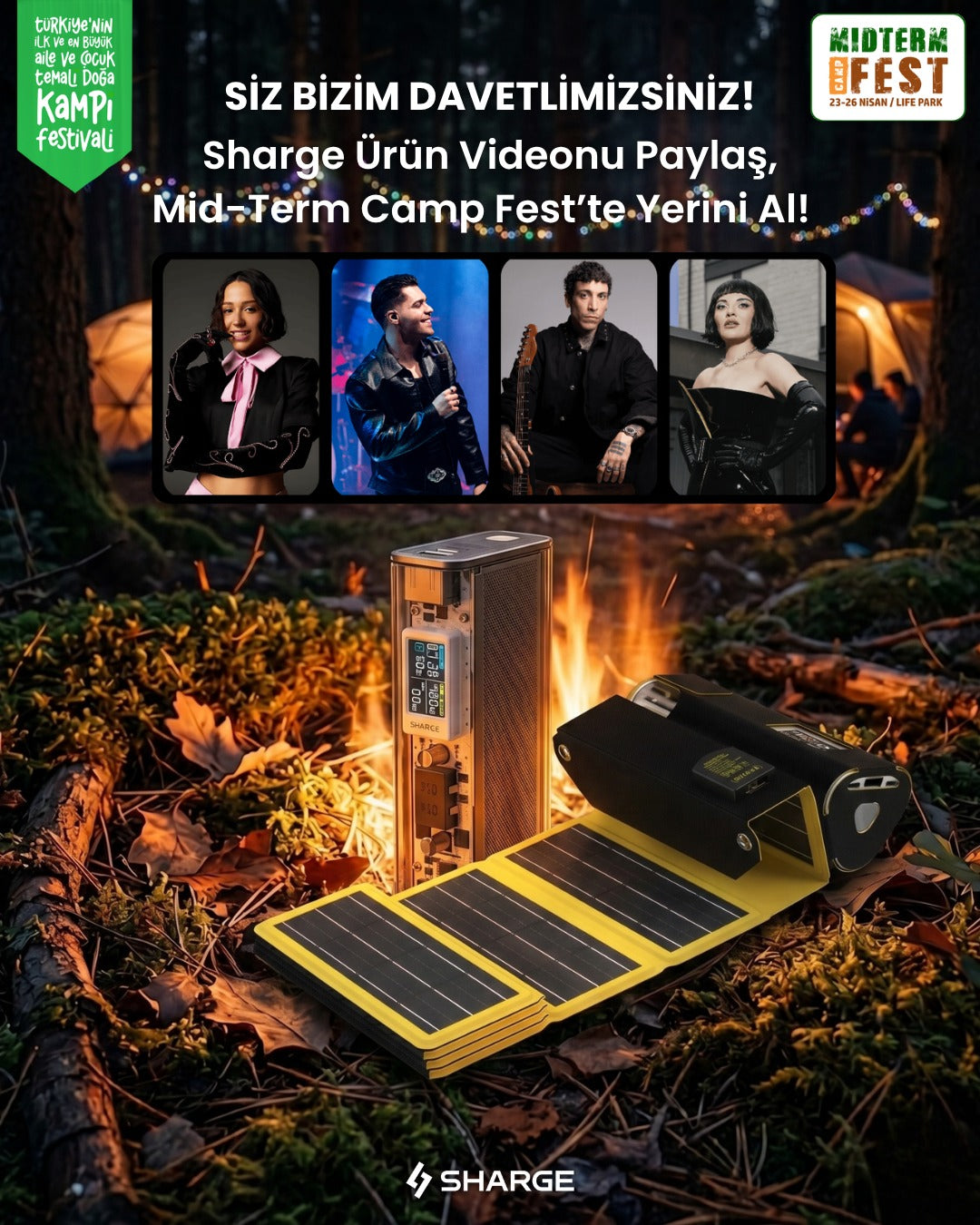 Sharge ile Mid-Term Camp Fest’e Katılma Şansı