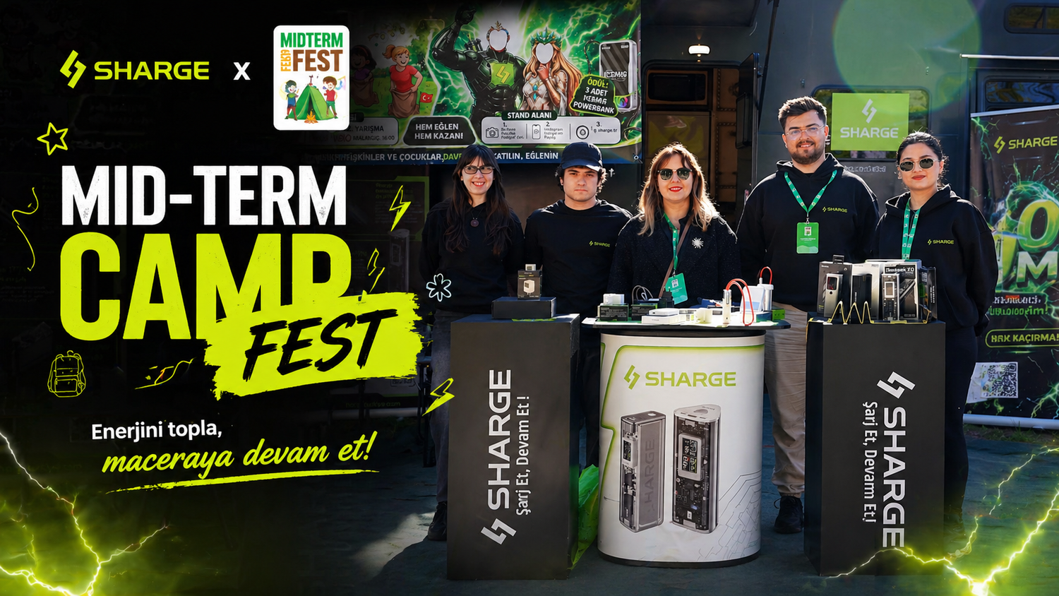 Sharge Mid-Term Camp Festival’de: Türkiye’nin İlk Aile Kamp Festivalinde Enerji Sponsoru Deneyimi