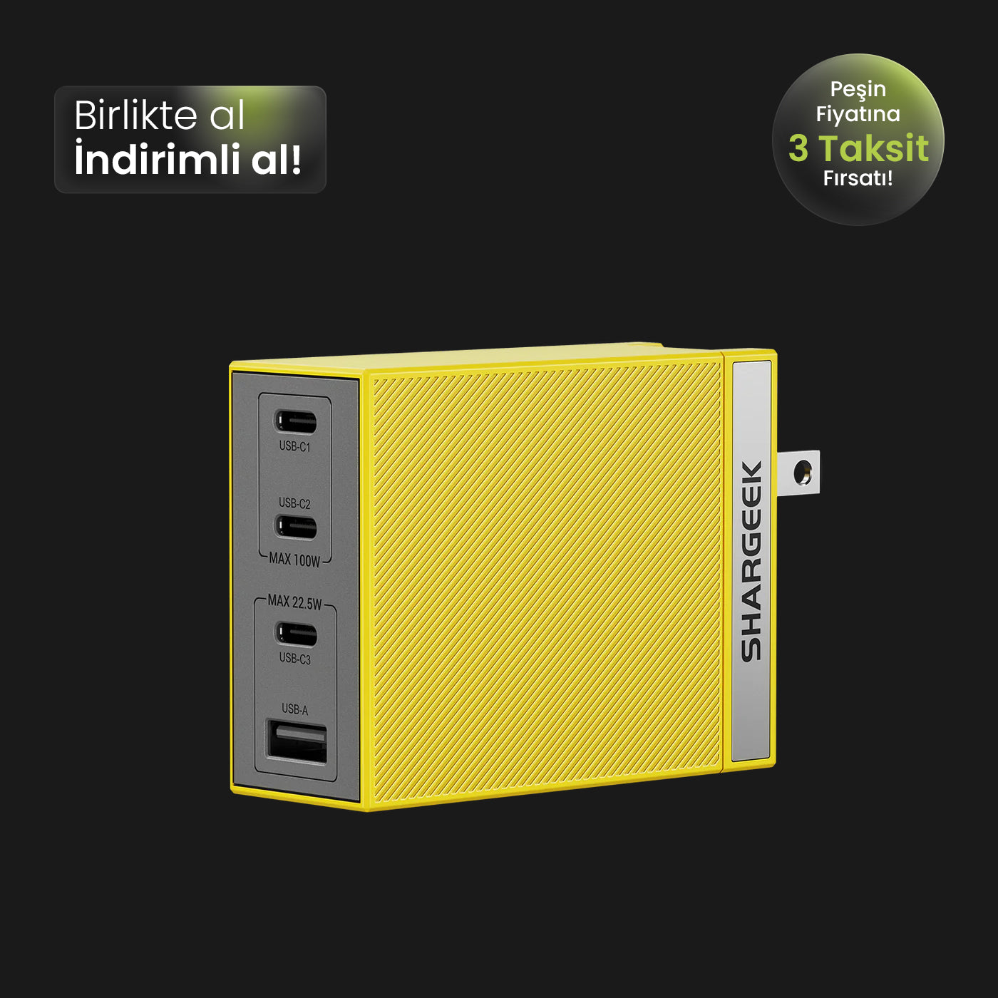 100W Pro USB-C GaN Hızlı Şarj Cihazı