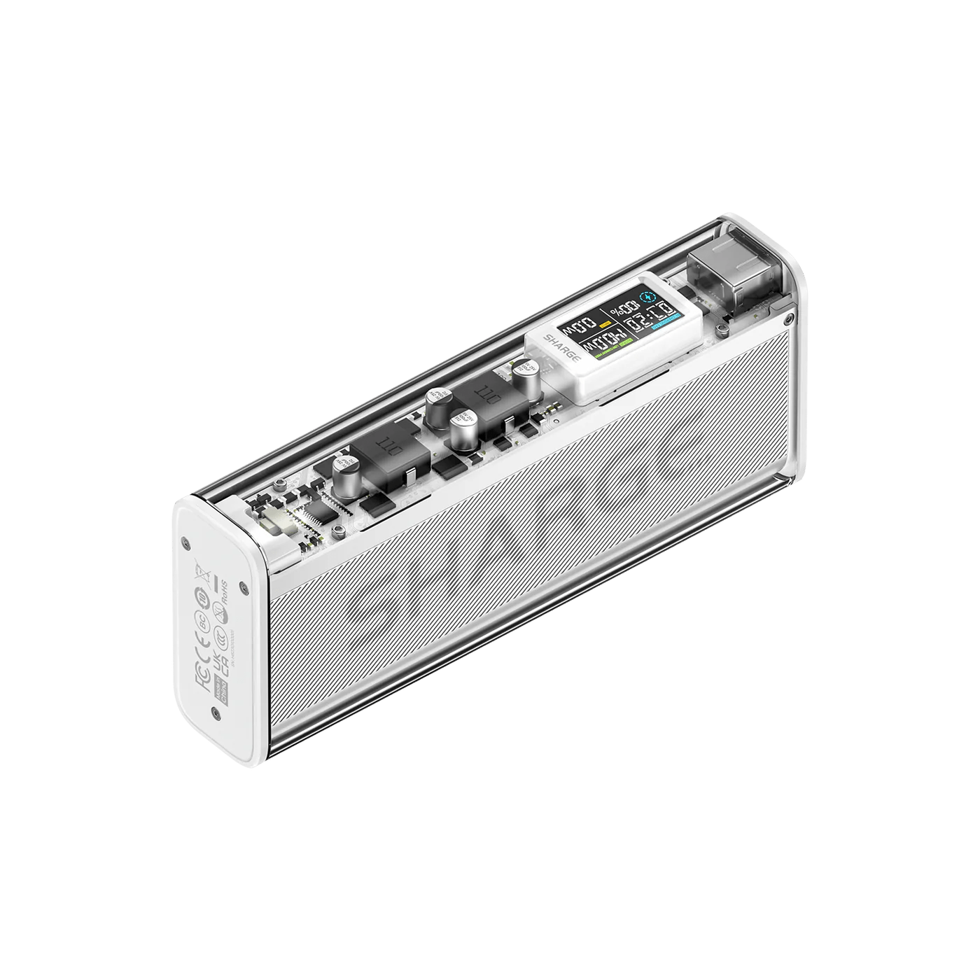 Sharge markalı şeffaf powerbank, güçlü hızlı şarj çözümü