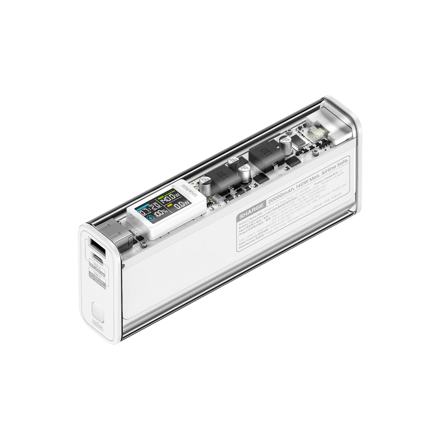 140W çift USB-C çıkışlı hızlı şarj powerbank