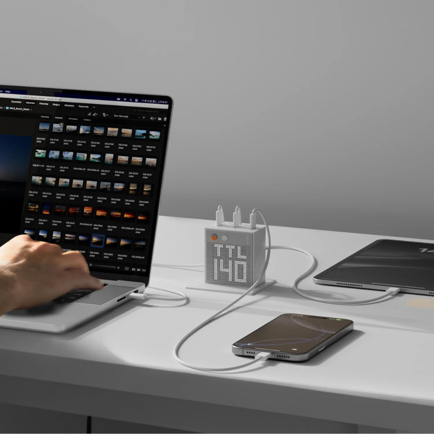 Pixel 100W / 140W - PD 3.1 3xUSB-C GaN Hızlı Şarj Cihazı