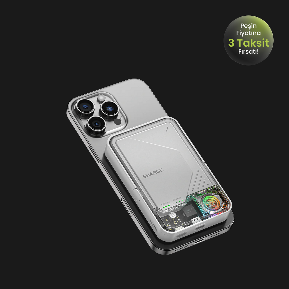 Sharge ICEMAG 2 | 10.000mAh MagSafe Kablosuz Powerbank