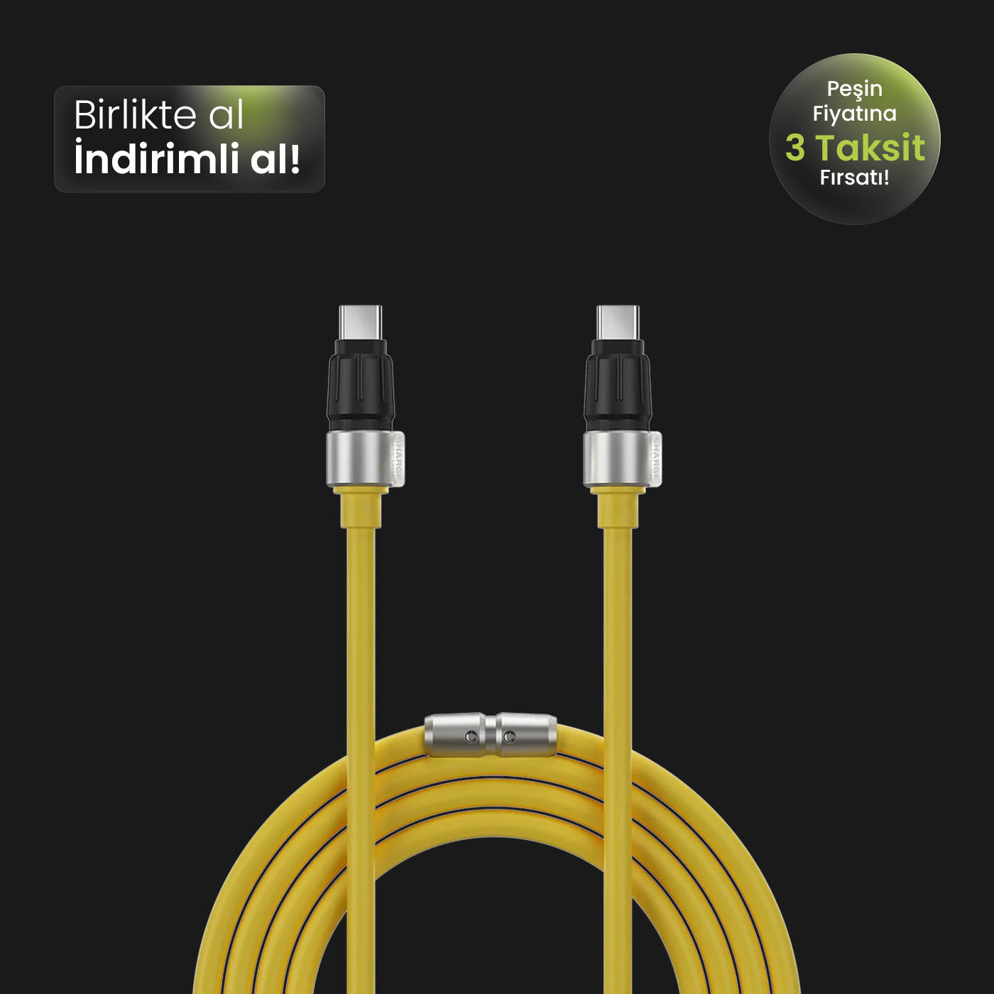 Phantom USB-C to USB-C 240W Hızlı Şarj Kablosu