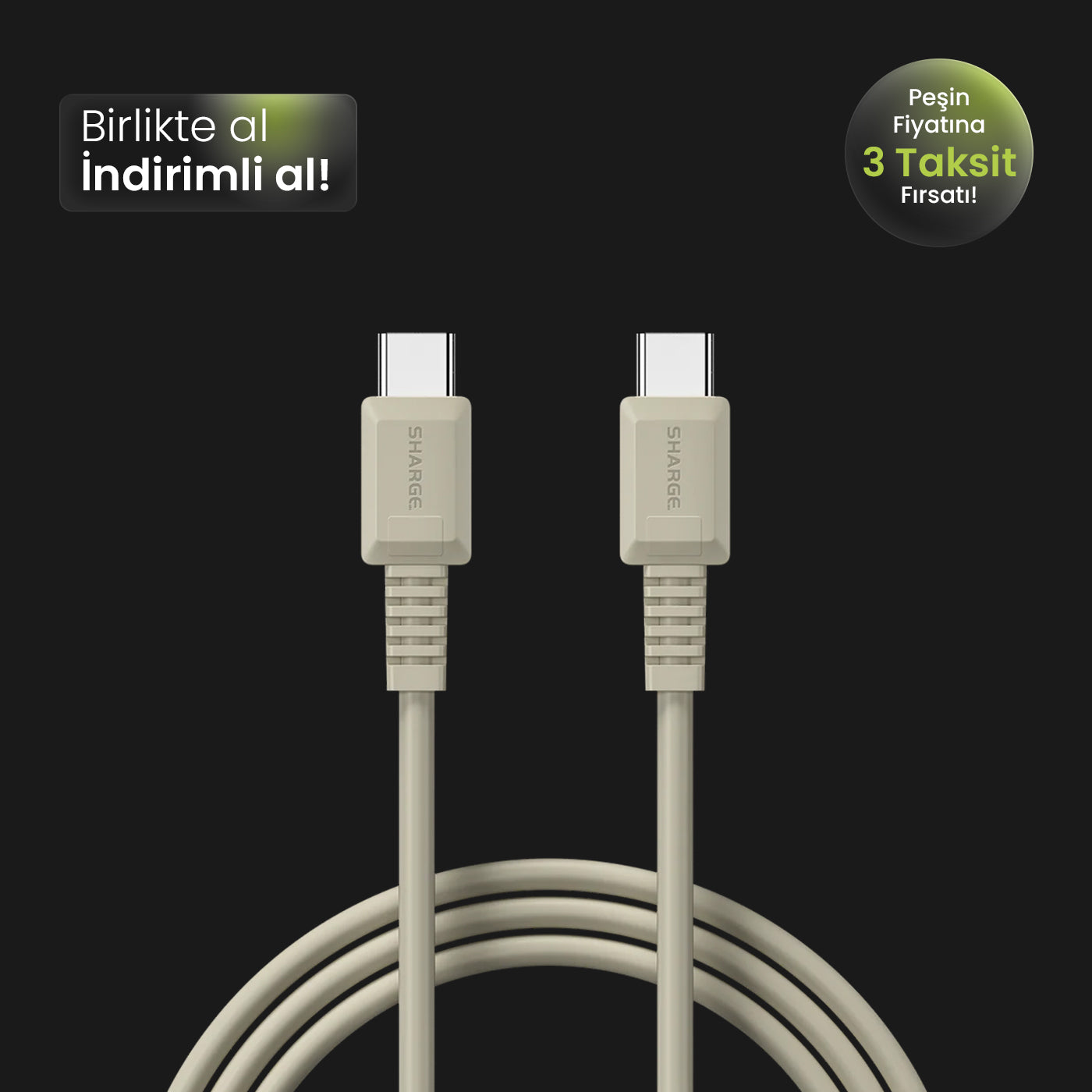 Retro USB-C to USB-C 100W Hızlı Şarj Kablosu