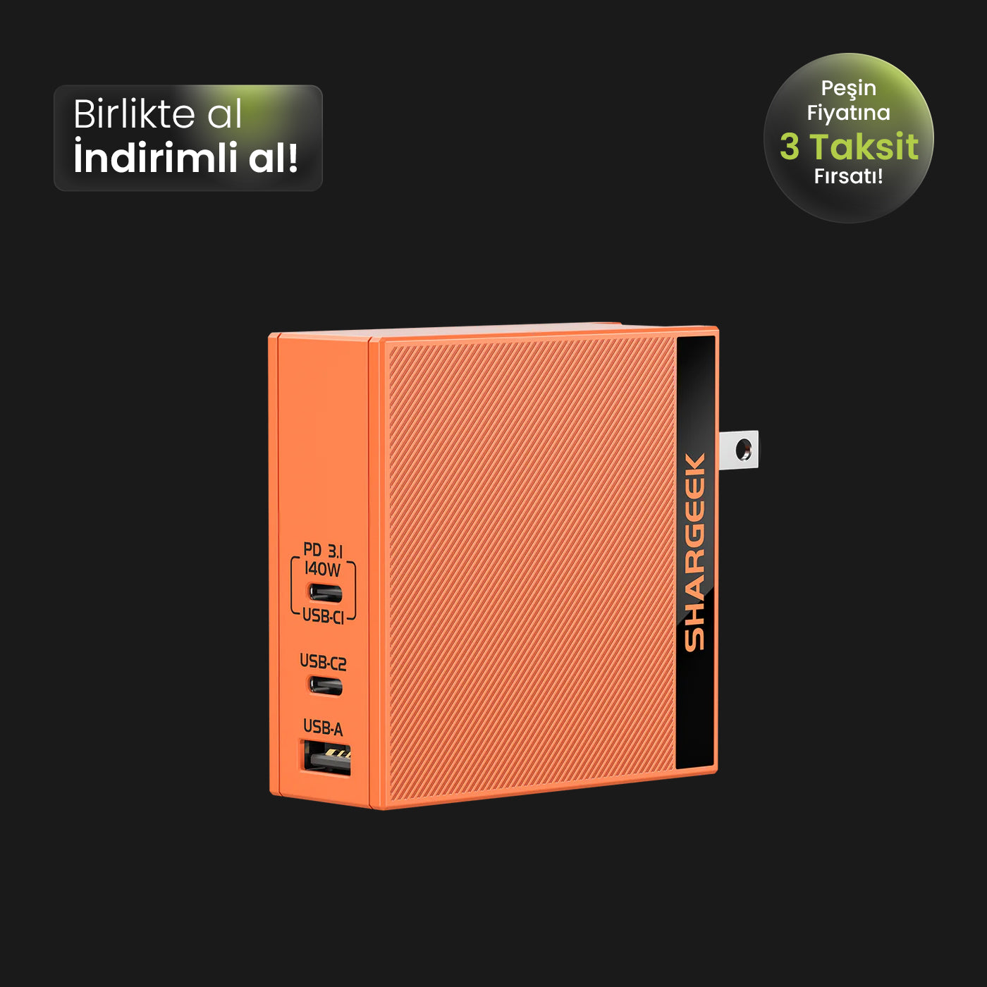 S140 - 140W PD3.1 GaN Hızlı Şarj Cihazı