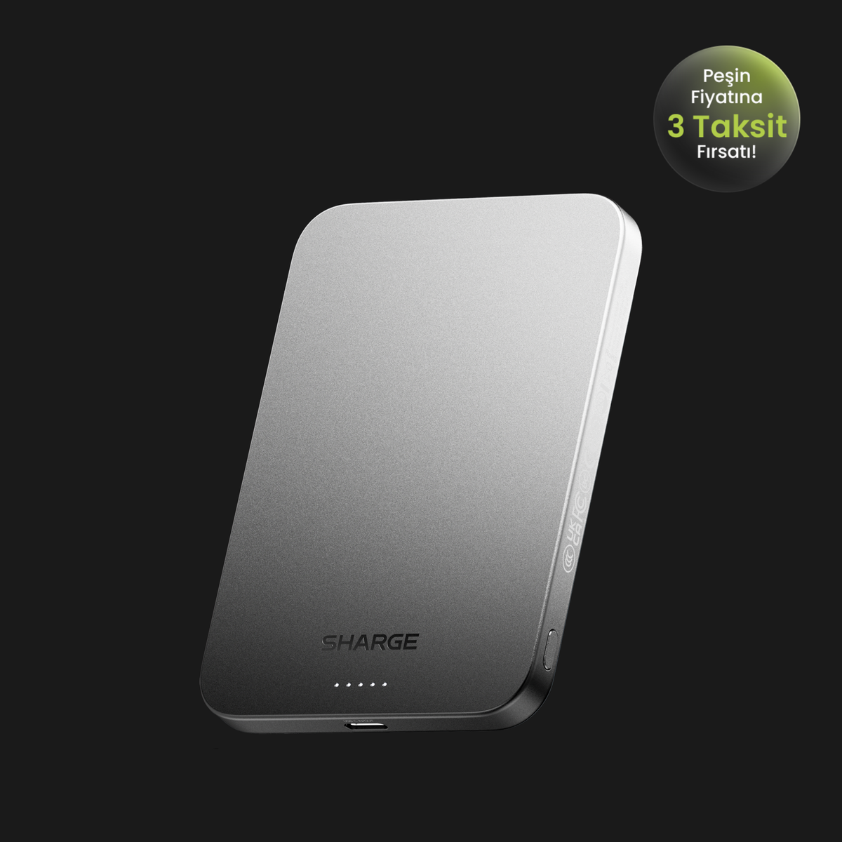 Sharge AeroMag - Qi2 Manyetik Ultra İnce Powerbank (5.000mAh / 10.000mAh)