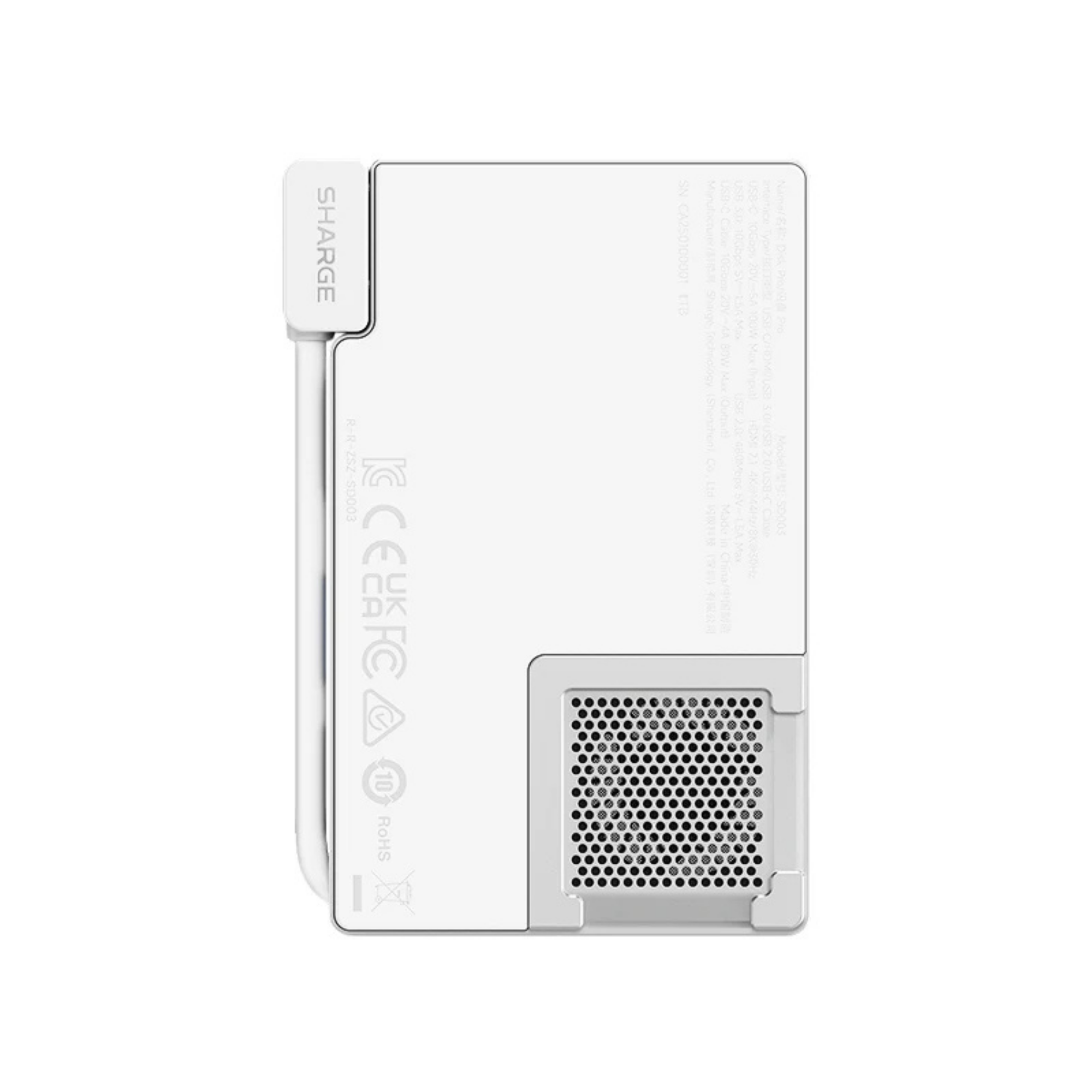 Sharge Disk Pro ( 5'i 1 arada, 10 Gbps, 4TB'a kadar, Aktif Soğutma)