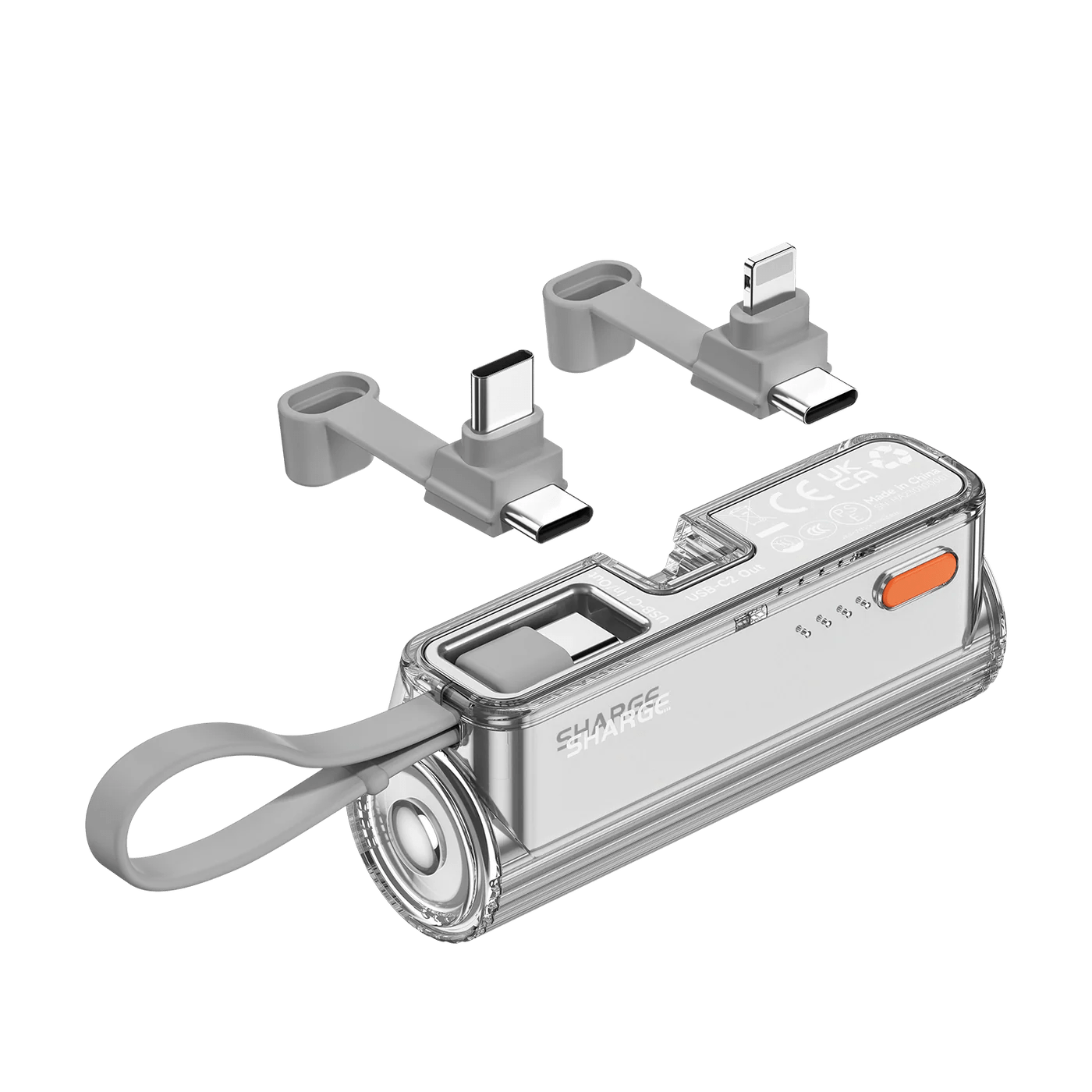 Ultra hafif taşınabilir powerbank, şeffaf tasarım