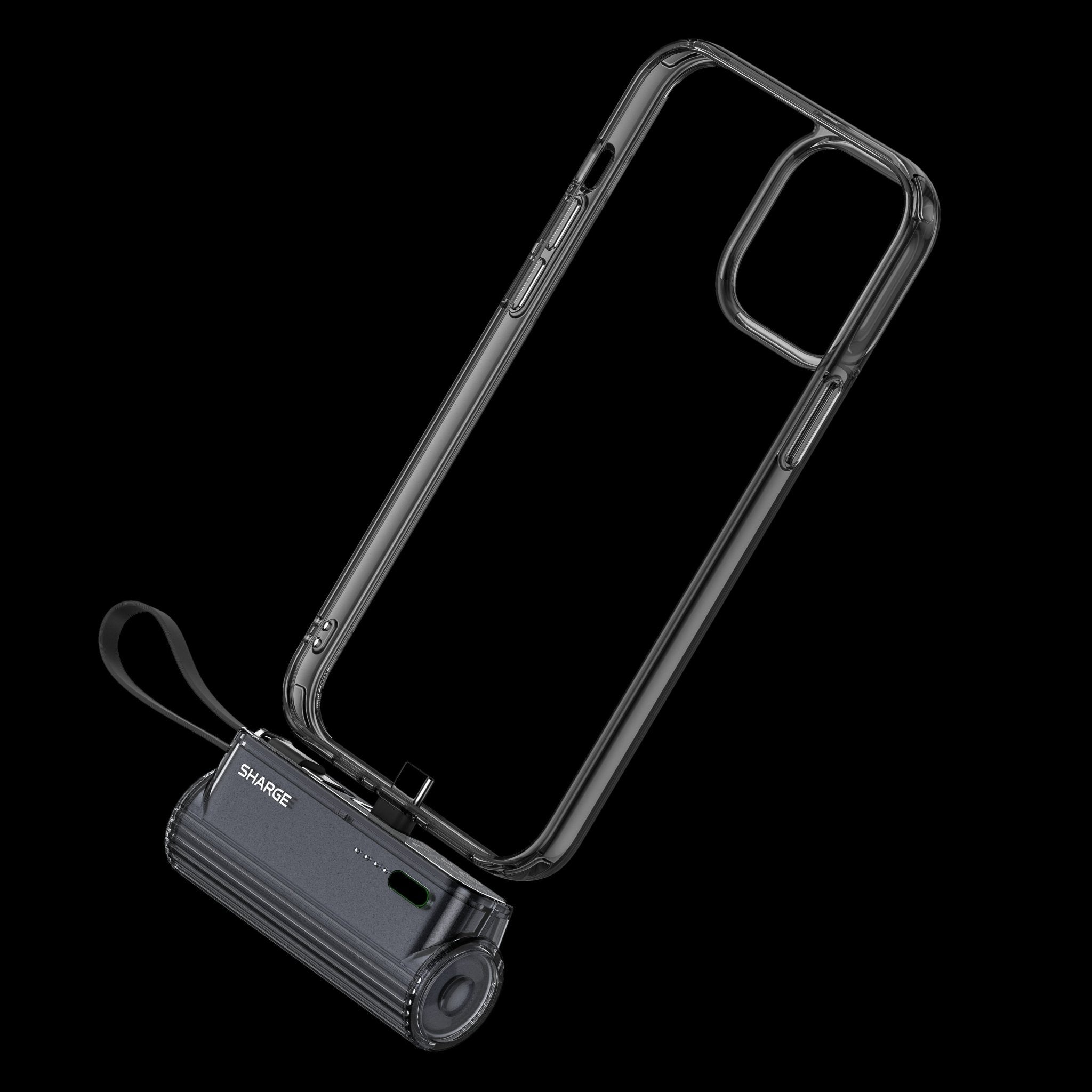 Şeffaf detaylı kompakt taşınabilir powerbank modeli