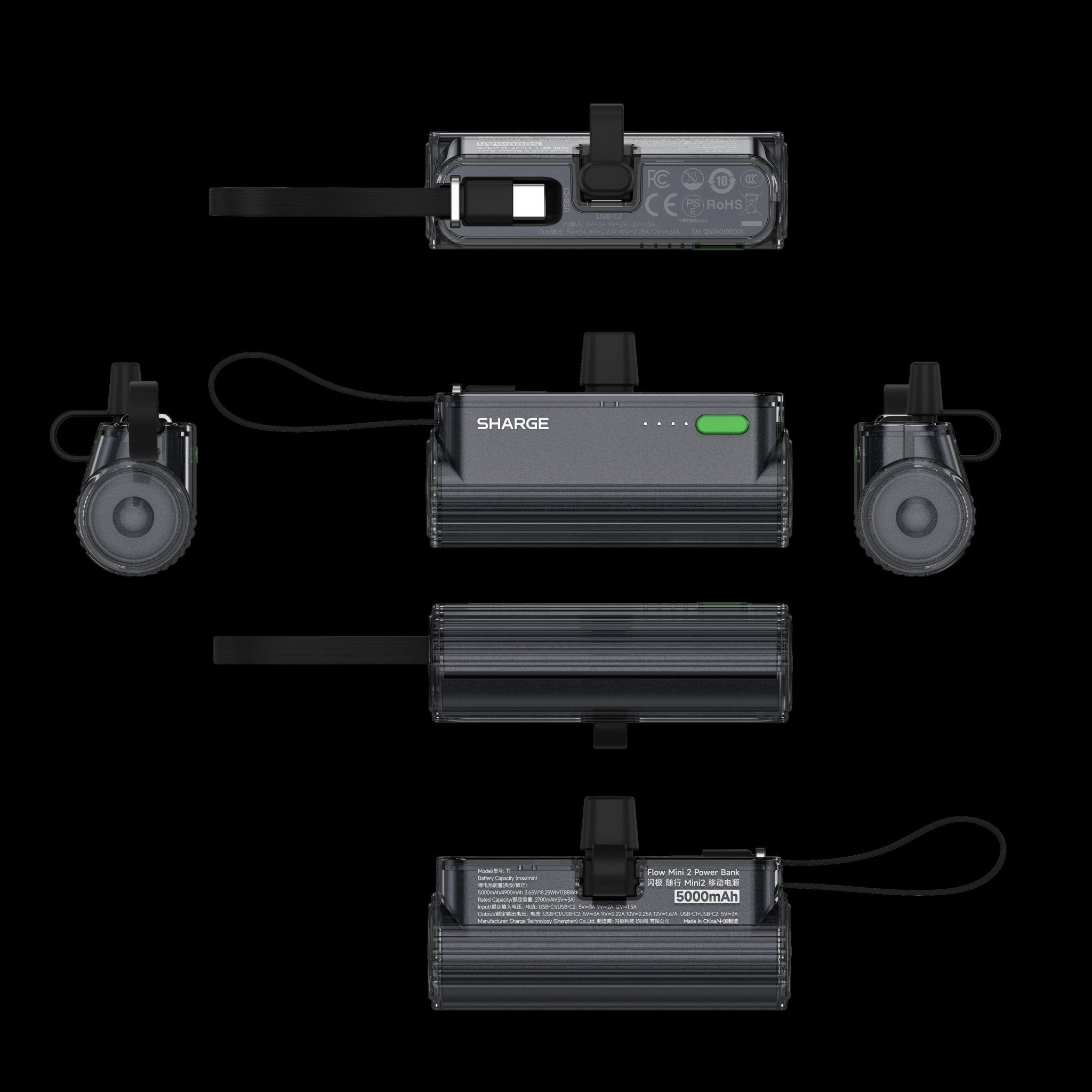 5.000mAh mini powerbank, günlük kullanım için ideal