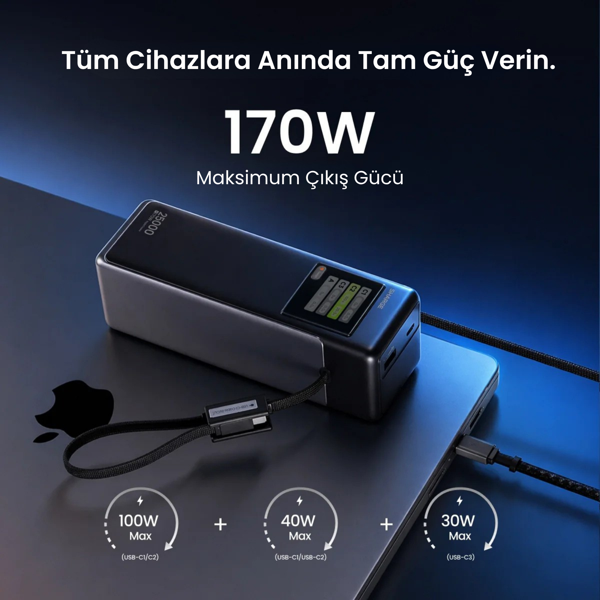 HyperTower 170W PowerBank ( 25.000mAh )