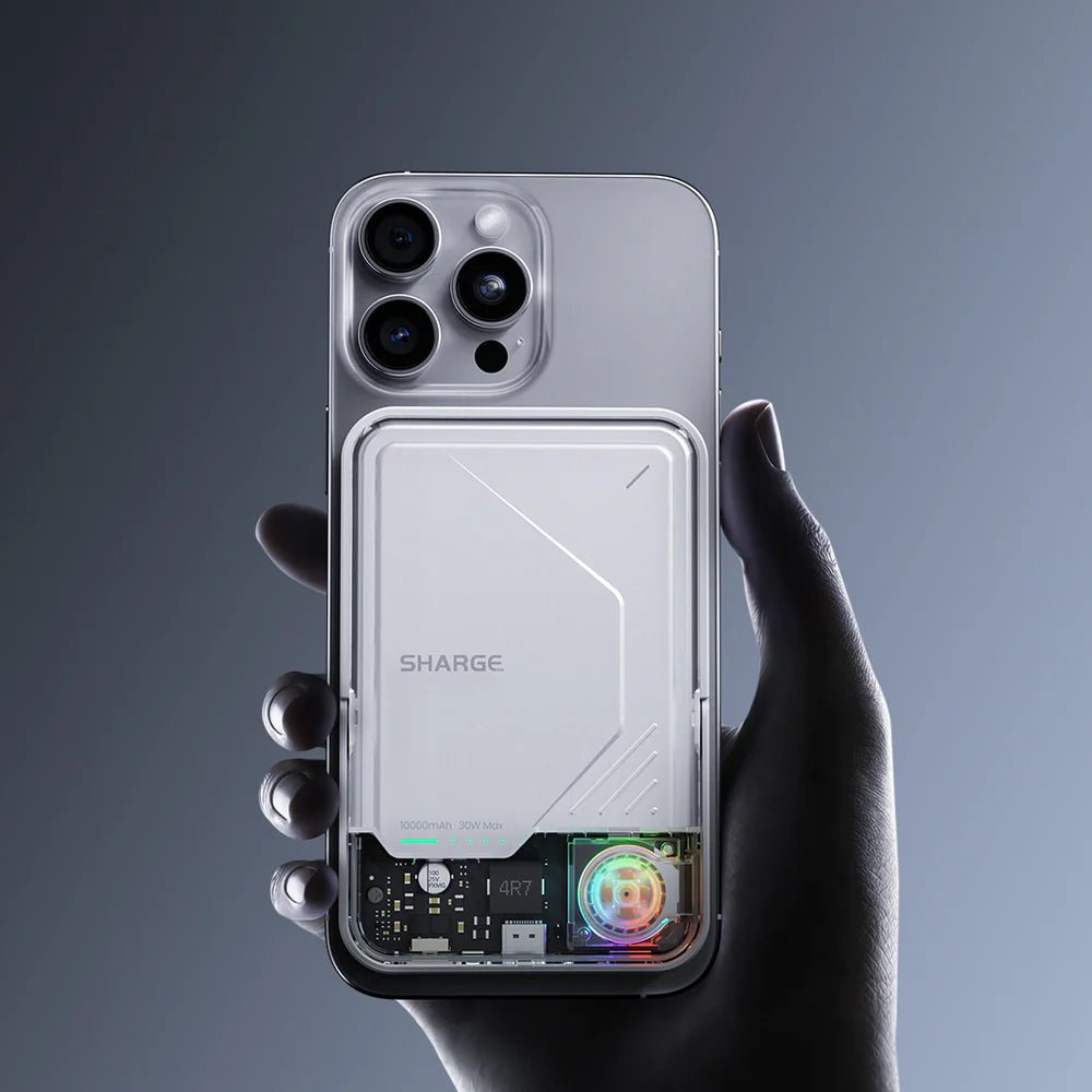 Şeffaf tasarımlı 15W kablosuz taşınabilir şarj cihazı