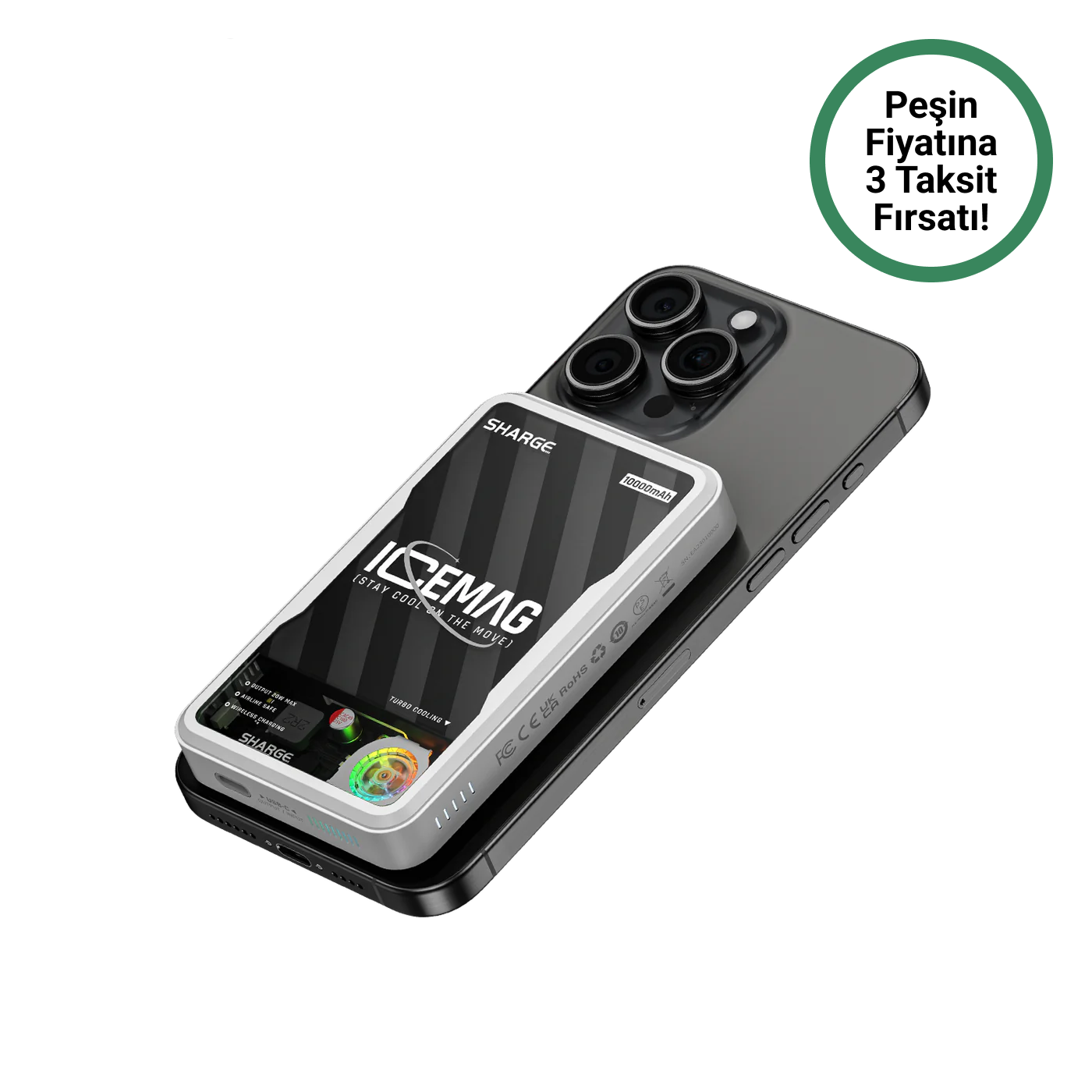 ICEMAG - Aktif Soğutmalı Manyetik Kablosuz PowerBank