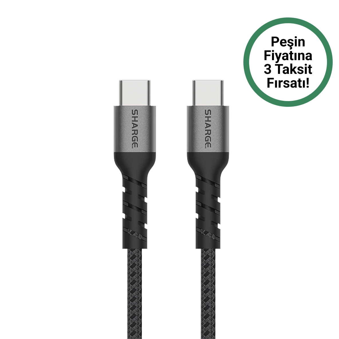 Örgülü USB-C to USB-C 240W Hızlı Şarj Kablosu