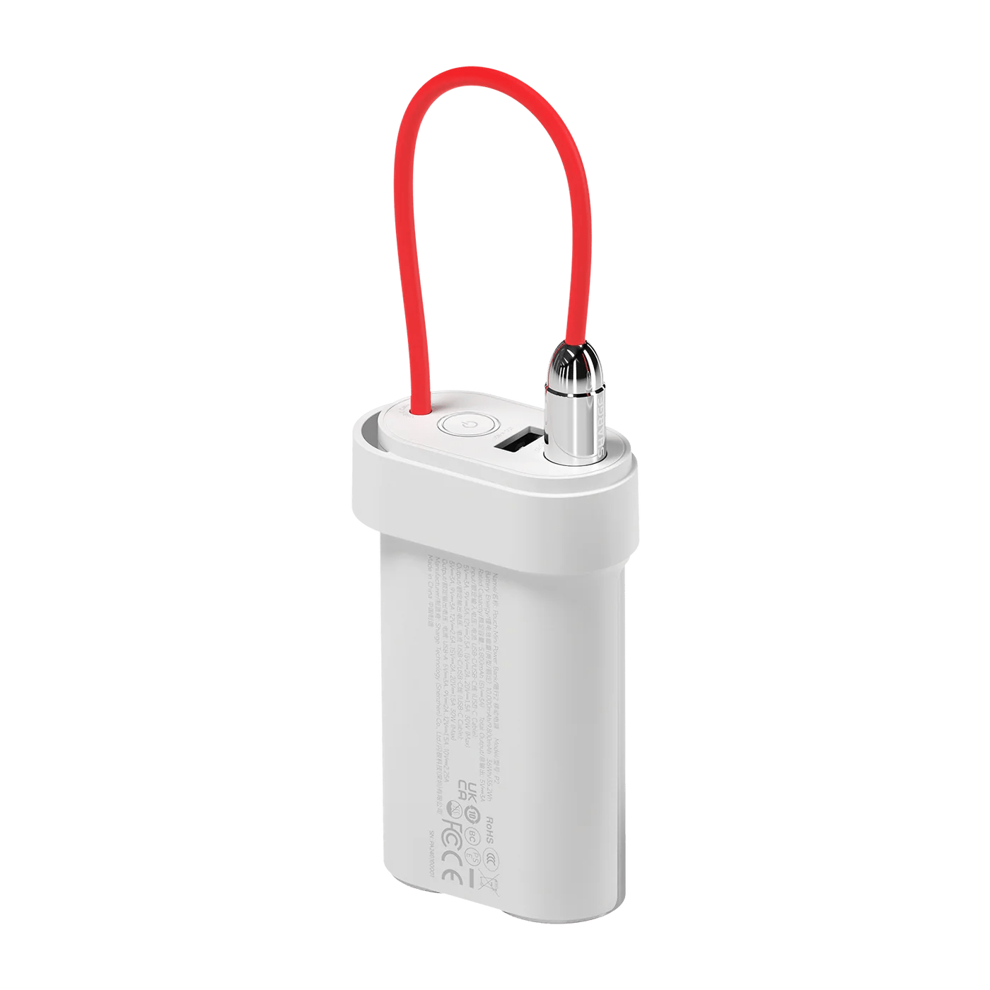 Kompakt tasarımlı şeffaf detaylı taşınabilir powerbank