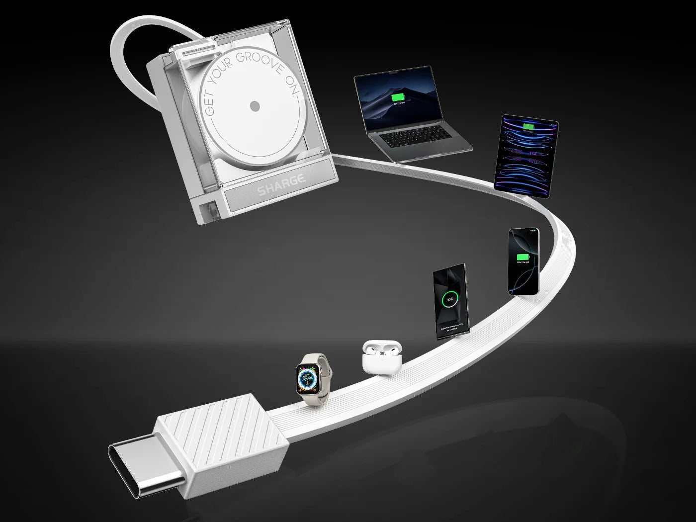 Katlanabilir fişli 65W taşınabilir şarj cihazı