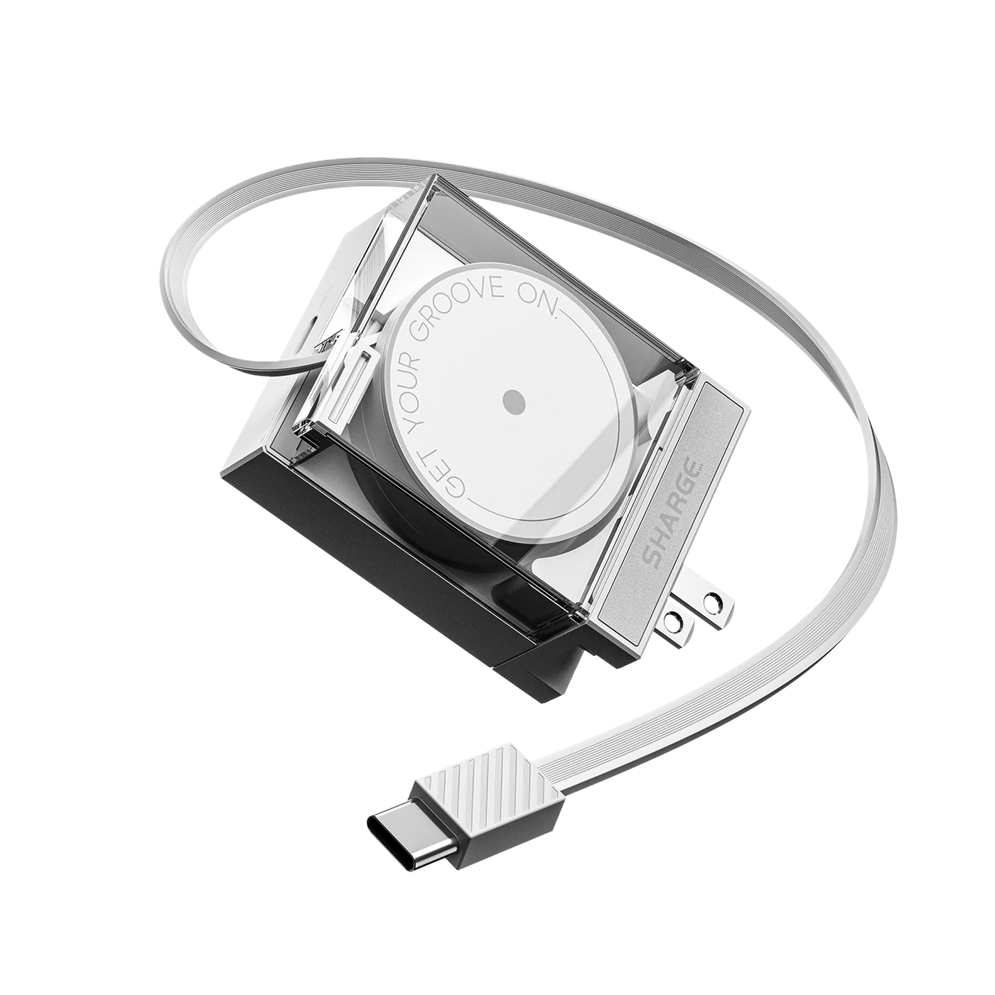 Şeffaf detaylı 65W hızlı şarj cihazı seyahat uyumlu