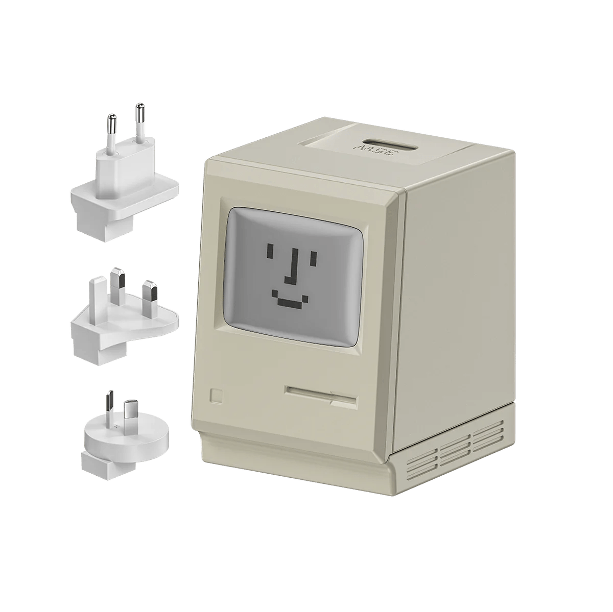 Retro apple bilgisayar esintili GaN şarj adaptörü