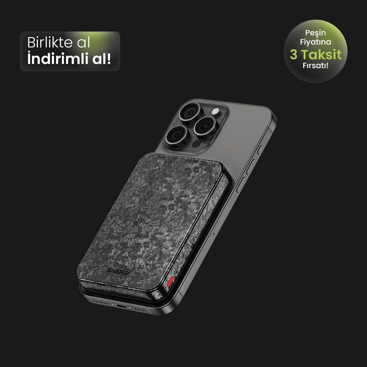 CarbonMag 10,000mAh Magsafe Destekli PowerBank