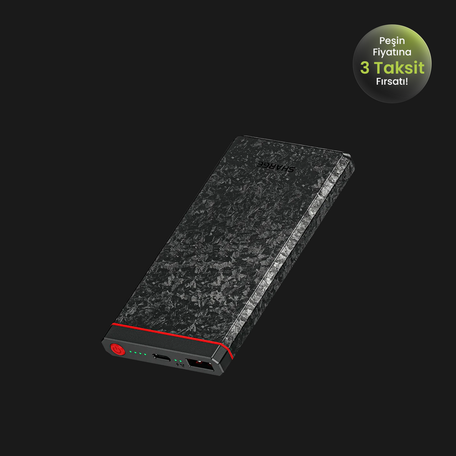 Sharge CarbonBlade 10,000mAh Ultra Hafif PowerBank