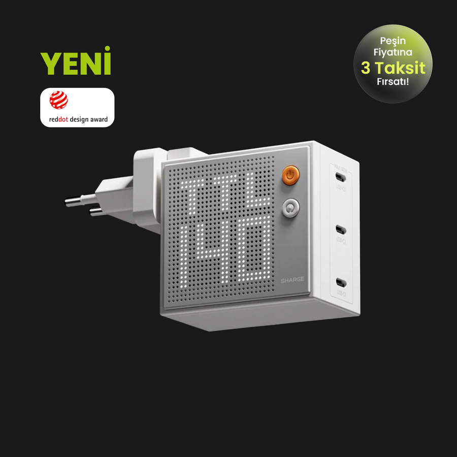 Pixel 100W / 140W - PD 3.1 3xUSB-C GaN Hızlı Şarj Cihazı