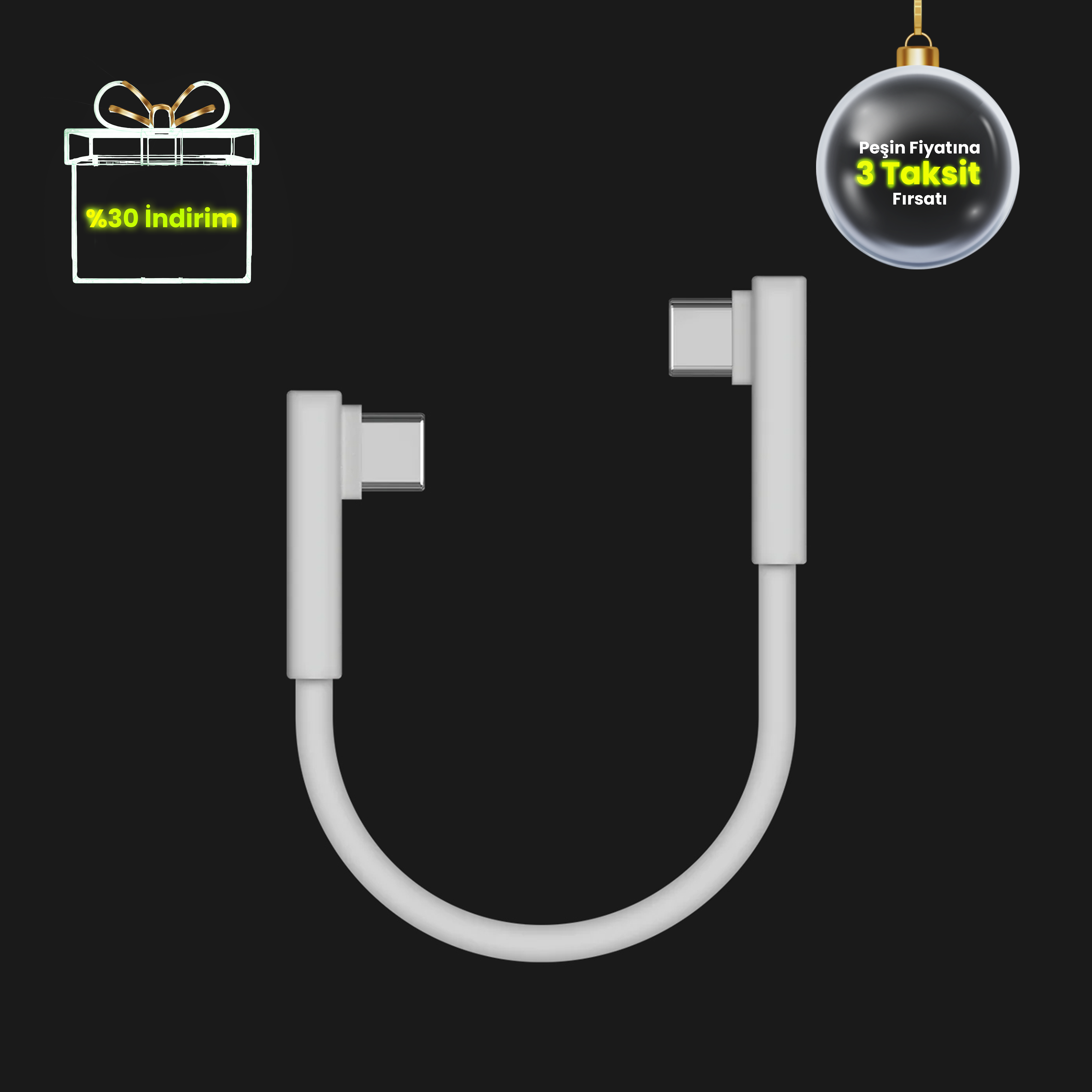 L Tipi USB-C Kablo: Dayanıklı ve Ergonomik Şarj