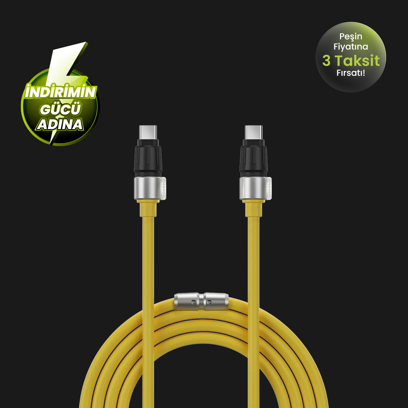 Phantom USB-C to USB-C 240W Hızlı Şarj Kablosu