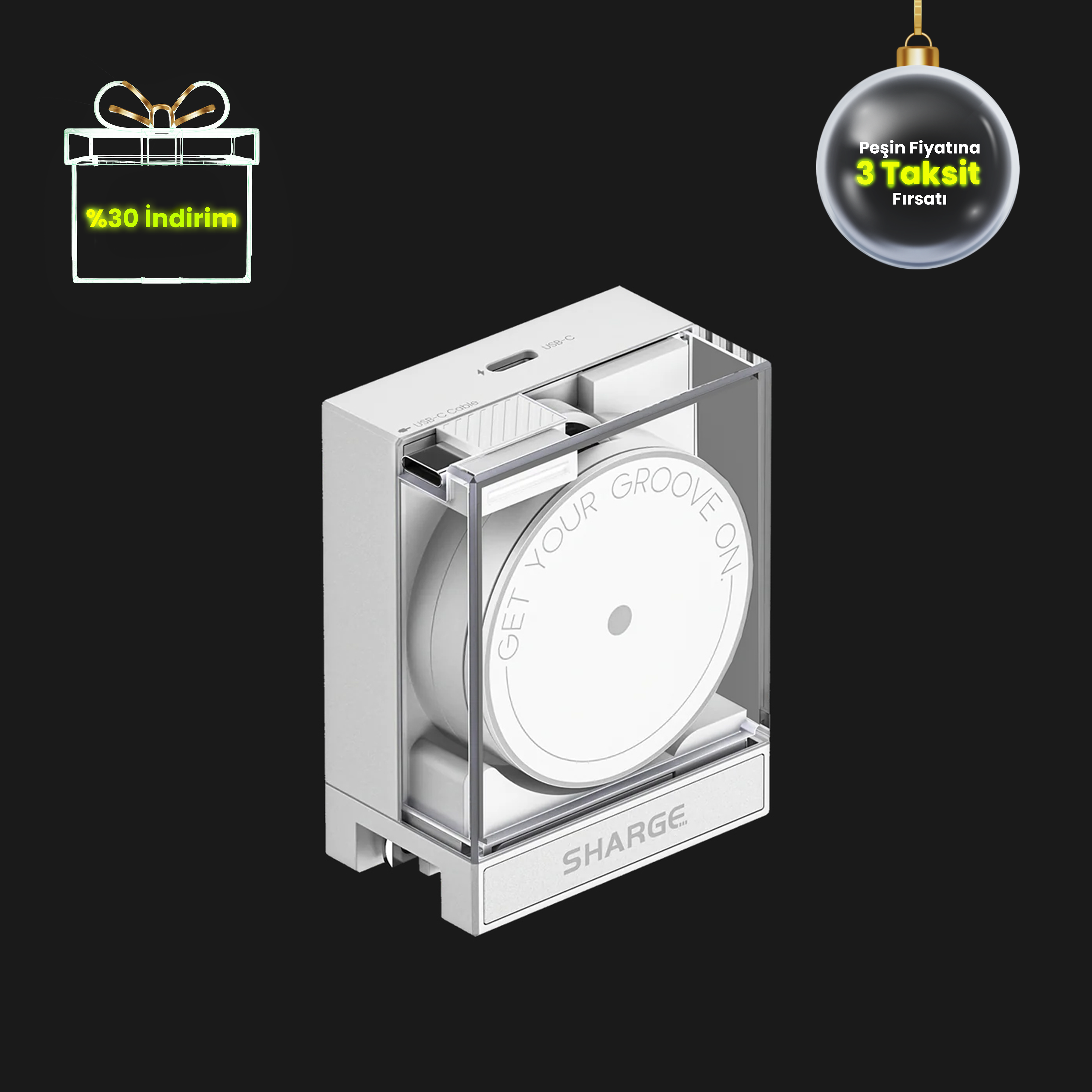 Retractable 65 GaN Şarj Cihazı