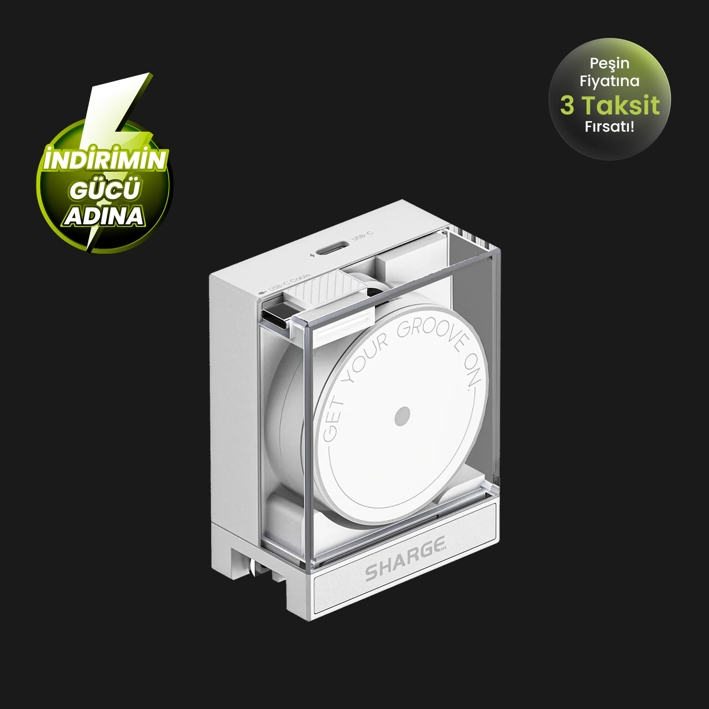 Retractable 65 GaN Şarj Cihazı