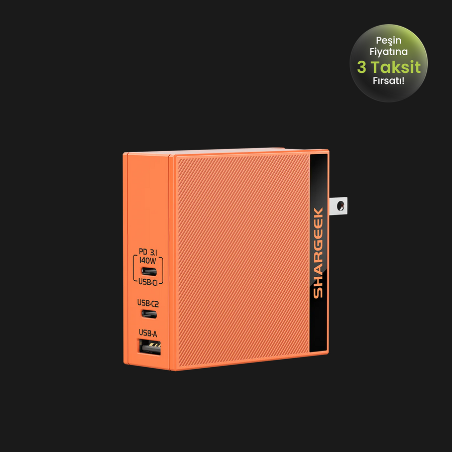 Sharge S140 - 140W PD3.1 GaN Hızlı Şarj Cihazı