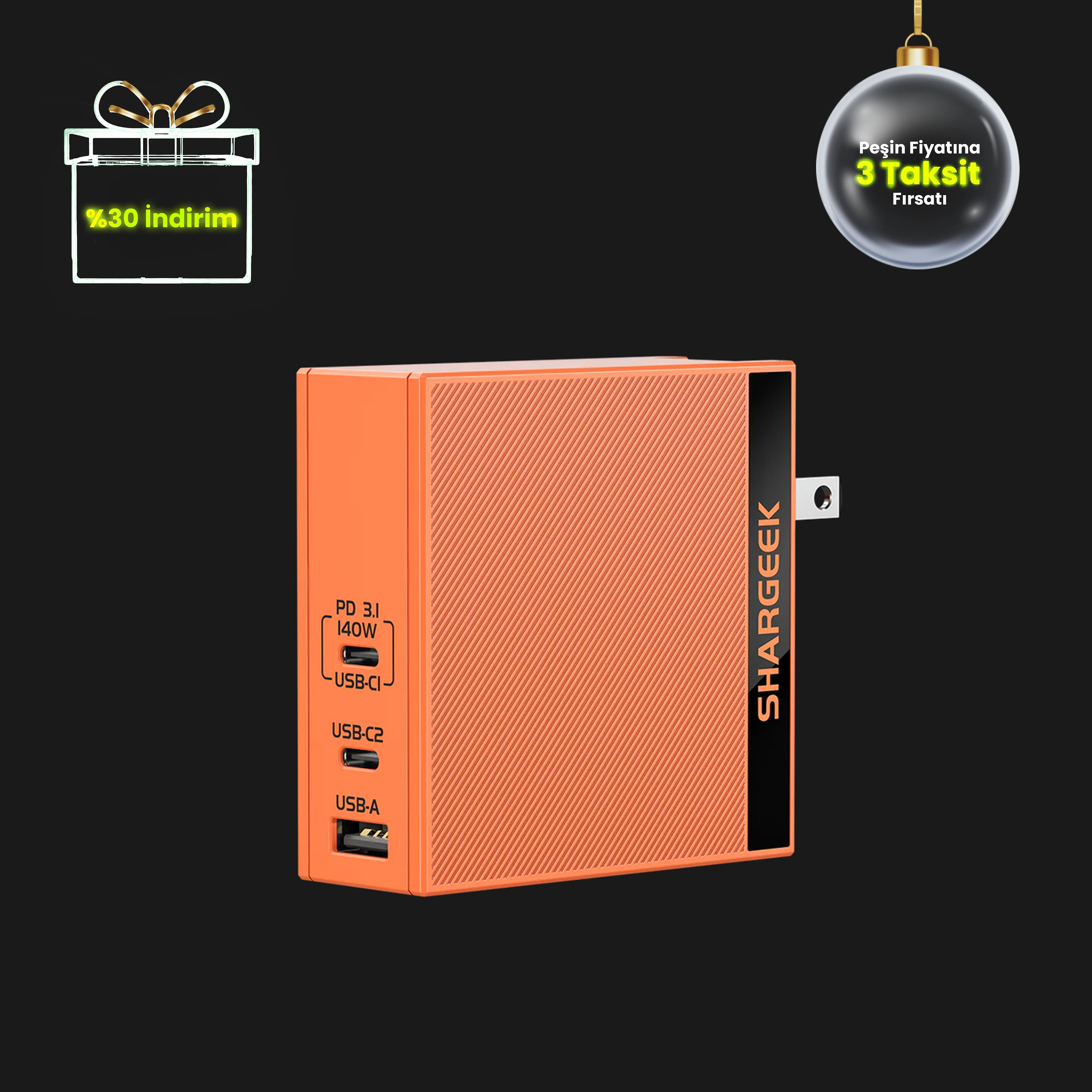 S140 - 140W PD3.1 GaN Hızlı Şarj Cihazı