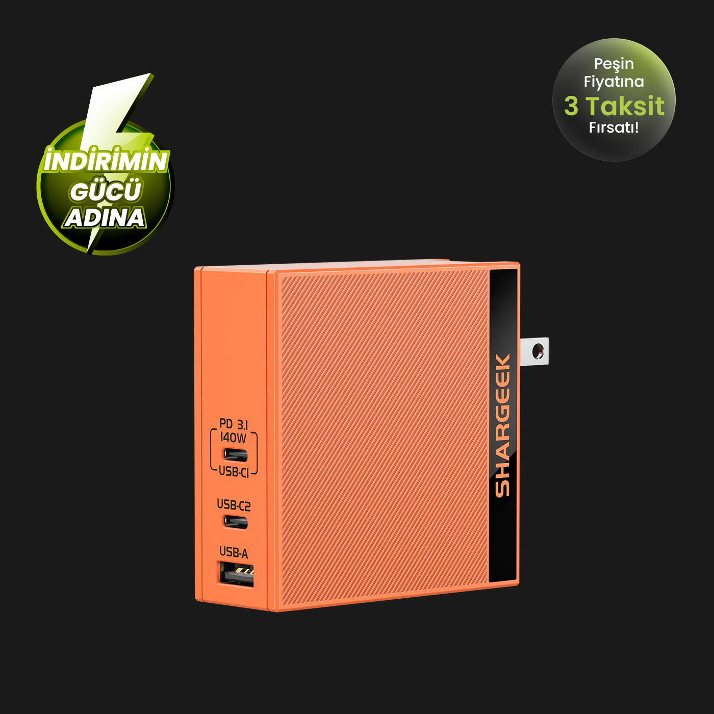 S140 - 140W PD3.1 GaN Hızlı Şarj Cihazı