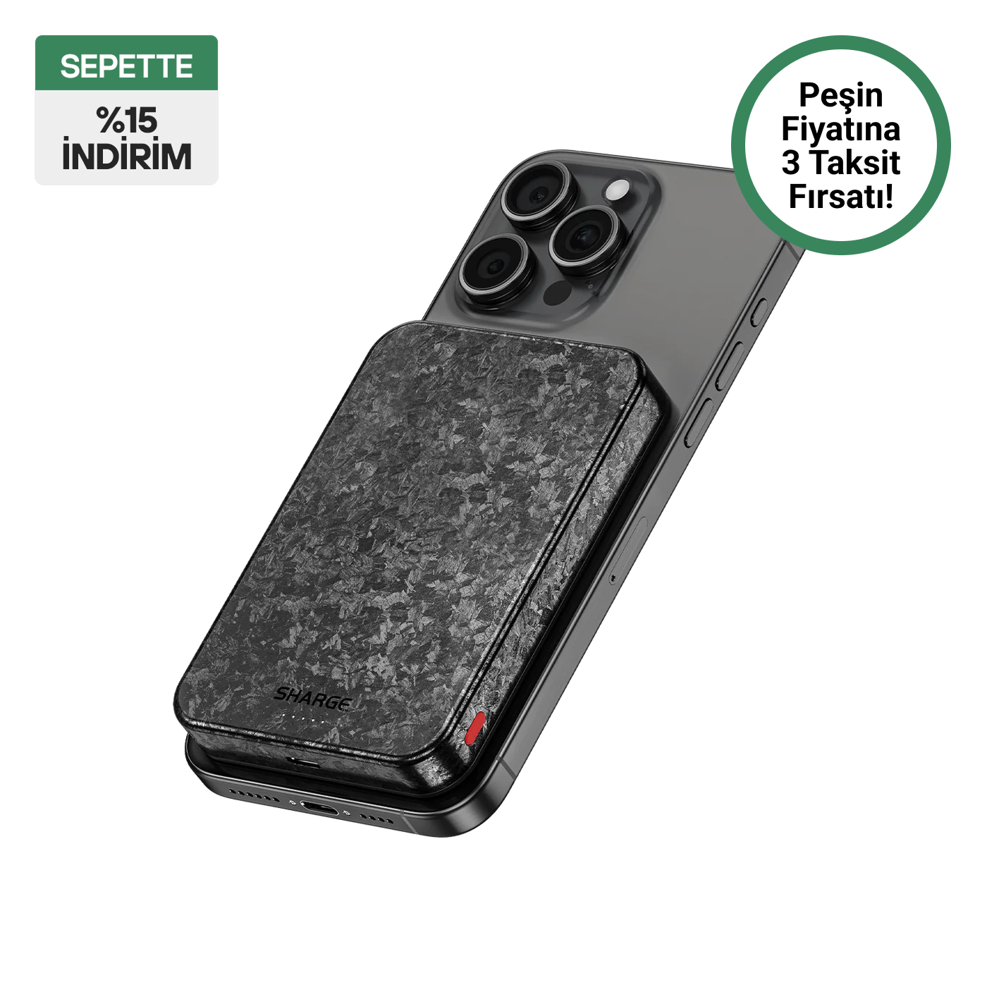 CarbonMag 10,000mAh Magsafe Destekli PowerBank