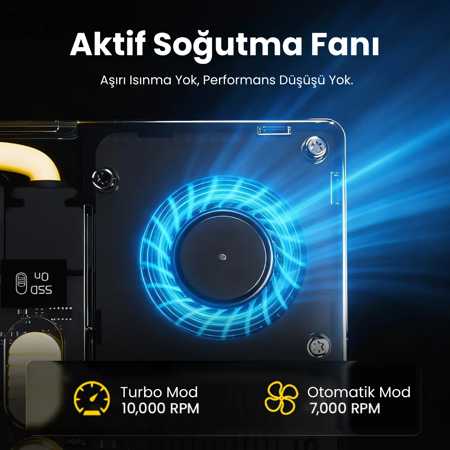 Sharge Disk Pro ( 5'i 1 arada, 10 Gbps, 4TB'a kadar, Aktif Soğutma)