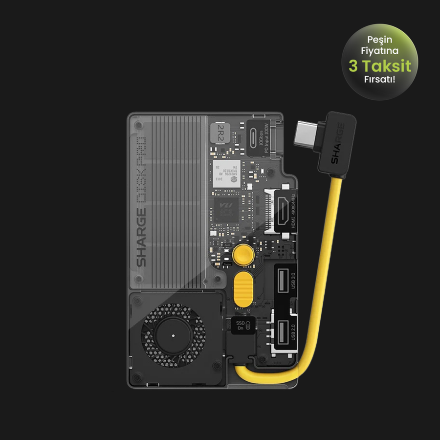 Sharge Disk Pro ( 5'i 1 arada, 10 Gbps, 4TB'a kadar, Aktif Soğutma)
