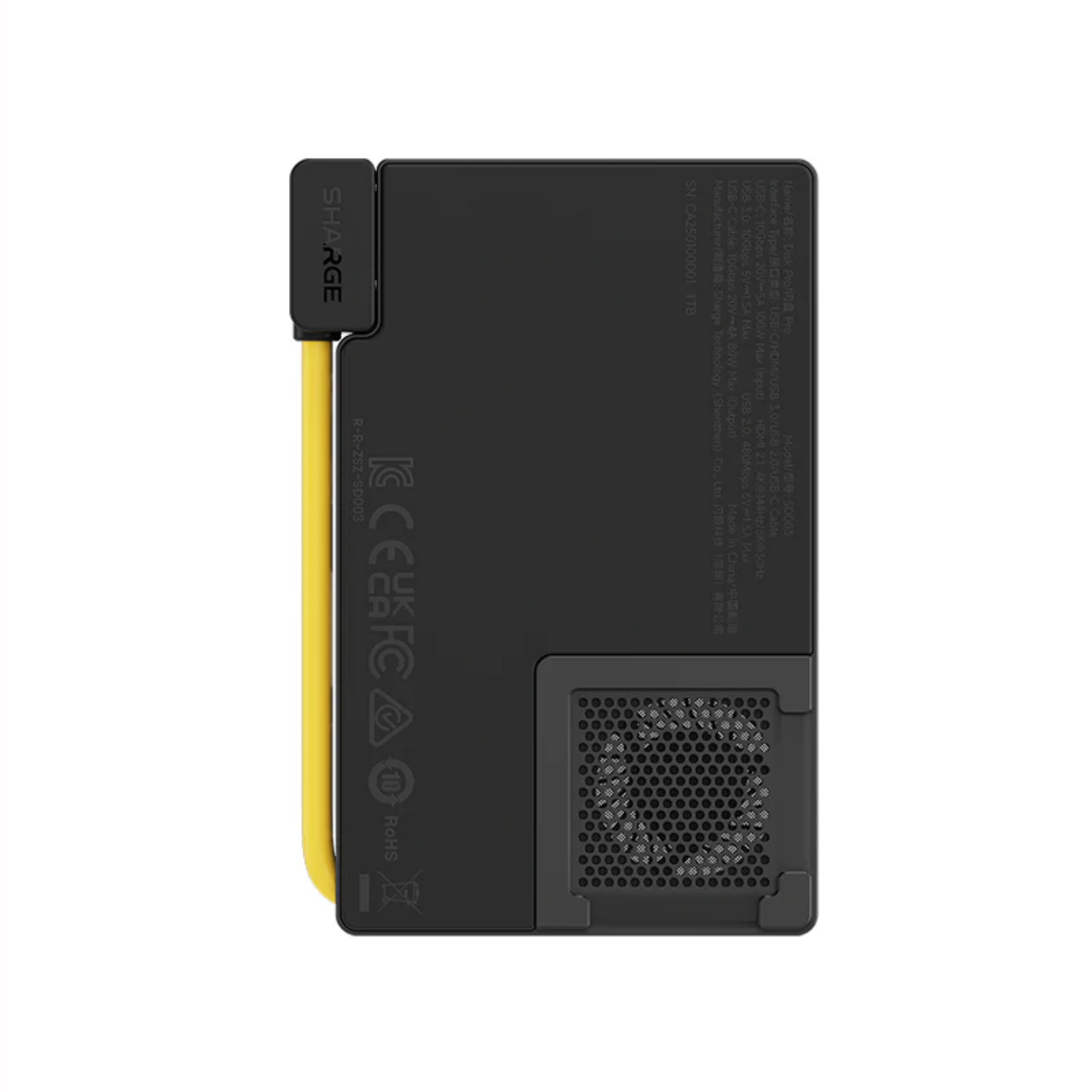 Sharge Disk Pro ( 5'i 1 arada, 10 Gbps, 4TB'a kadar, Aktif Soğutma)