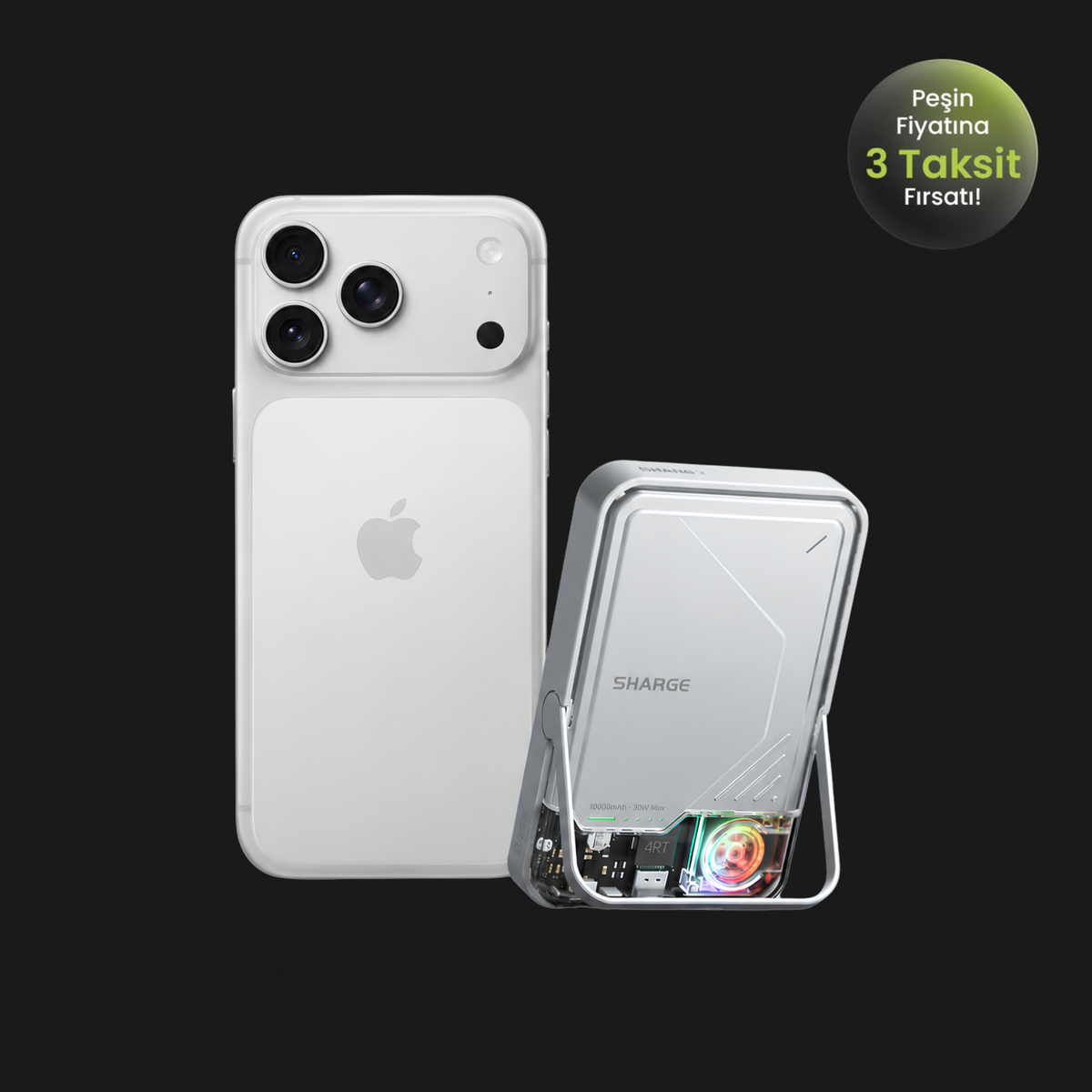 Sharge ICEMAG 2 - Magsafe Destekli Kablosuz Hızlı PowerBank