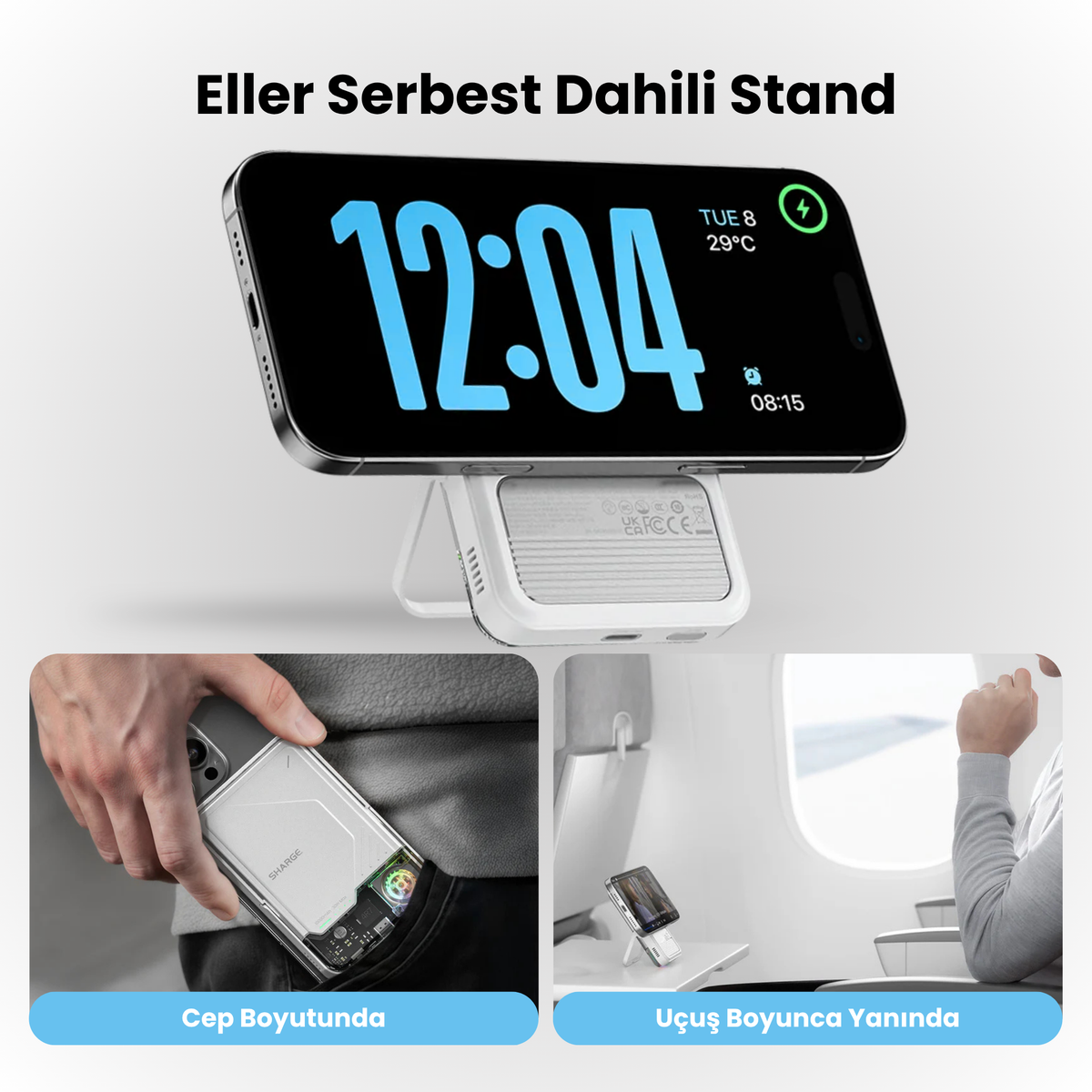 Sharge ICEMAG 2 - Magsafe Destekli Kablosuz Hızlı PowerBank