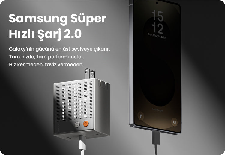 Sharge Pixel 140W - PD 3.1 3xUSB-C GaN Hızlı Şarj Cihazı