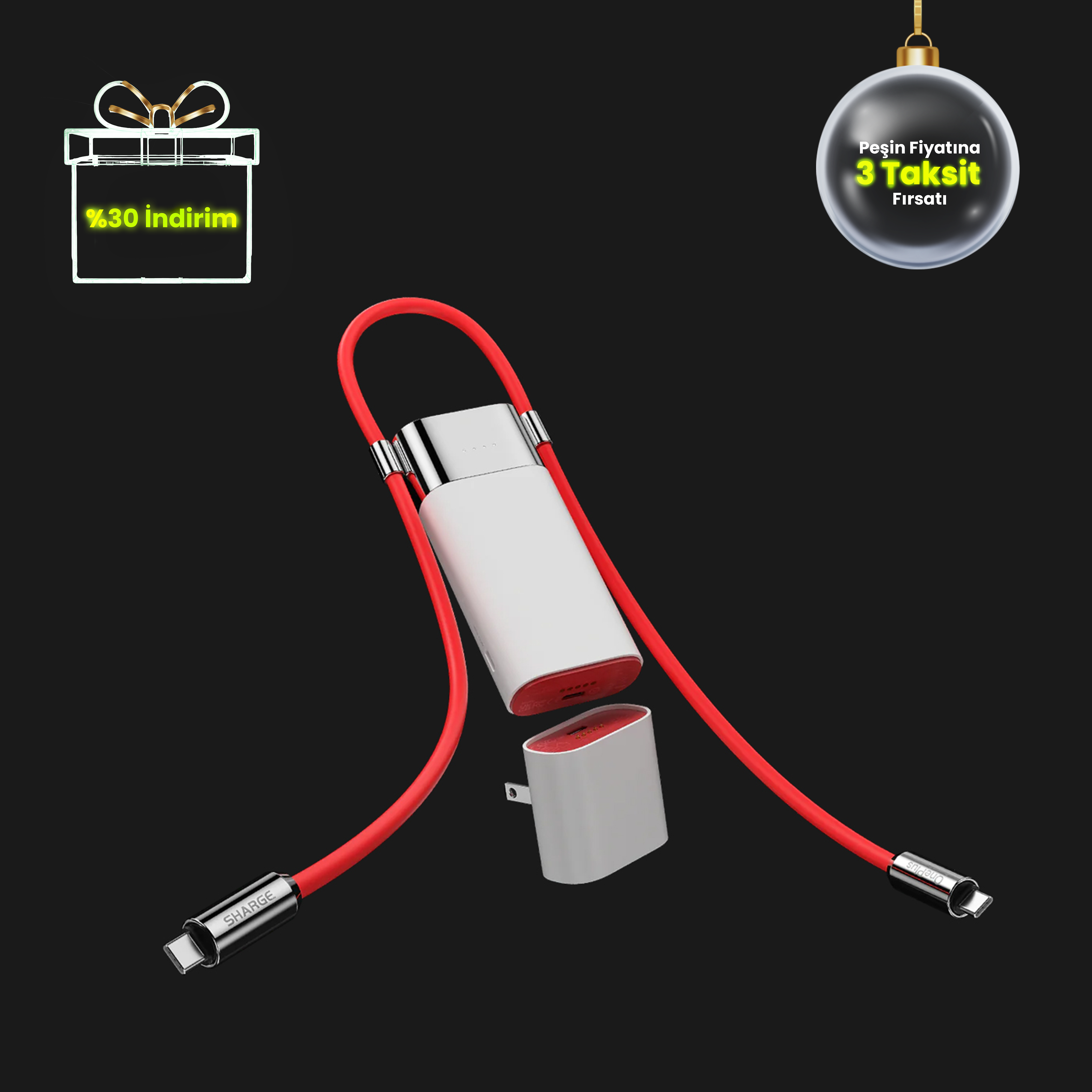 Pouch 3 ü 1 arada PowerBank